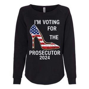 Im Voting For The Prosecutor High Heel Stilettos Us Flag Womens California Wash Sweatshirt