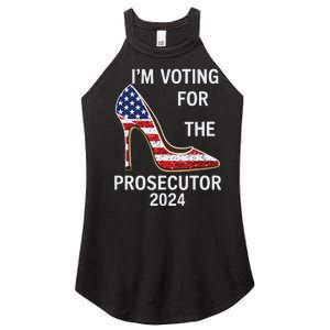 Im Voting For The Prosecutor High Heel Stilettos Us Flag Women's Perfect Tri Rocker Tank