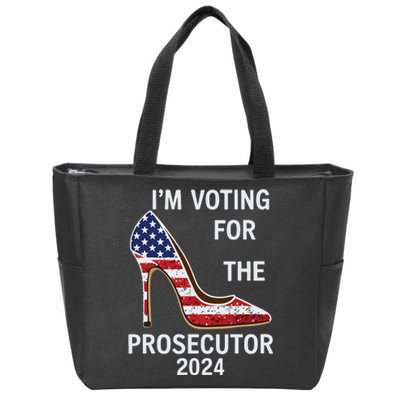 Im Voting For The Prosecutor High Heel Stilettos Us Flag Zip Tote Bag