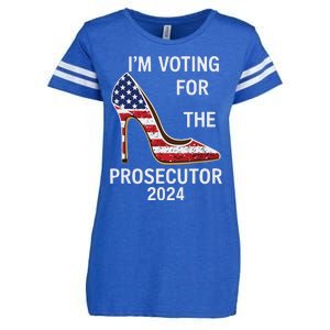 Im Voting For The Prosecutor High Heel Stilettos Us Flag Enza Ladies Jersey Football T-Shirt