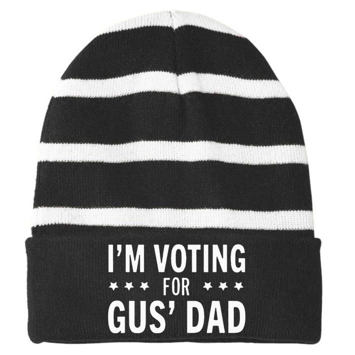 Im Voting For The Gus Dad Walz The Vice Pres 2024 For Kamala Striped Beanie with Solid Band