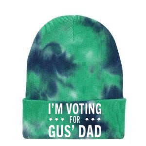 Im Voting For The Gus Dad Walz The Vice Pres 2024 For Kamala Tie Dye 12in Knit Beanie