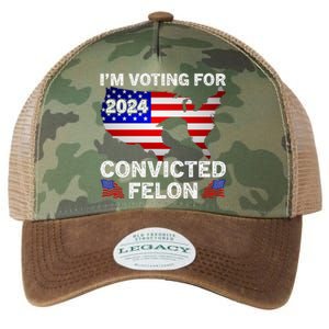 Im Voting For The Convicted Felon Trump 2024 Legacy Tie Dye Trucker Hat