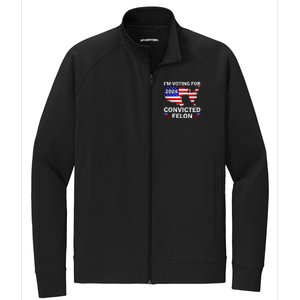 Im Voting For The Convicted Felon Trump 2024 Stretch Full-Zip Cadet Jacket