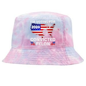 Im Voting For The Convicted Felon Trump 2024 Tie-Dyed Bucket Hat