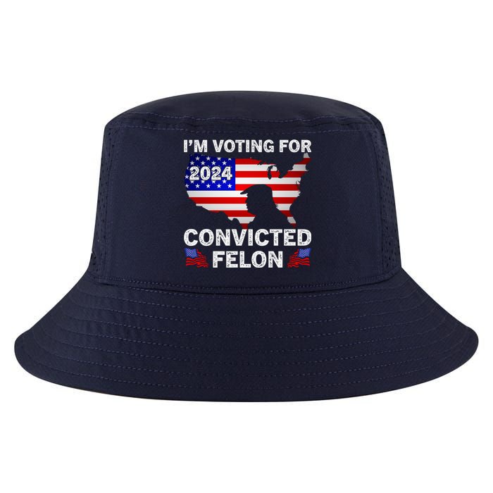 Im Voting For The Convicted Felon Trump 2024 Cool Comfort Performance Bucket Hat