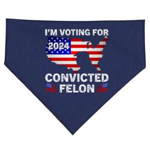 Im Voting For The Convicted Felon Trump 2024 USA-Made Doggie Bandana