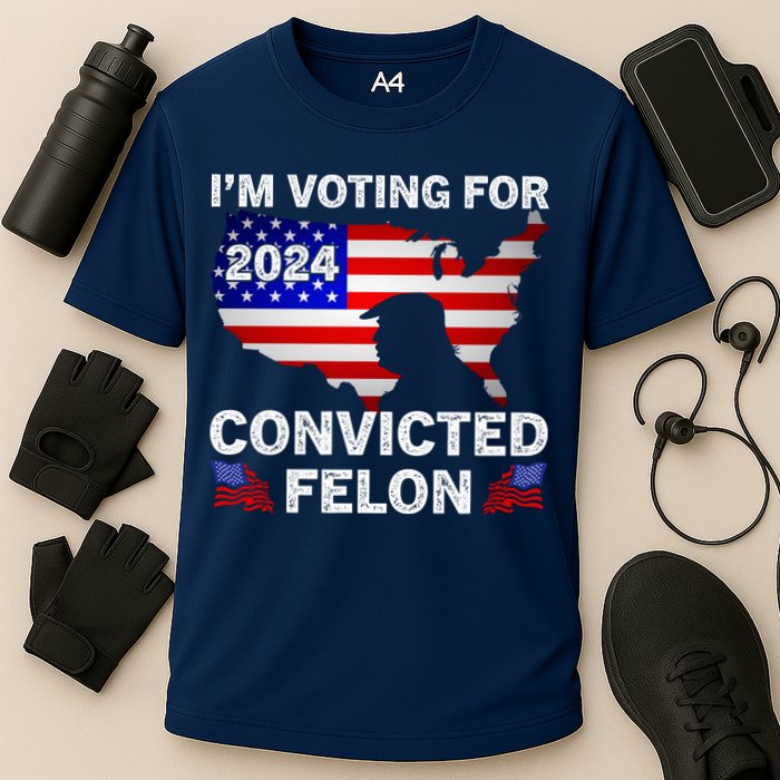 Im Voting For The Convicted Felon Trump 2024 Cooling Performance Crew T-Shirt
