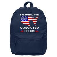 Im Voting For The Convicted Felon Trump 2024 16 in Basic Backpack