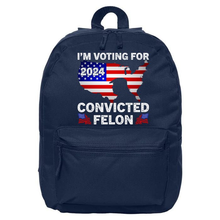 Im Voting For The Convicted Felon Trump 2024 16 in Basic Backpack
