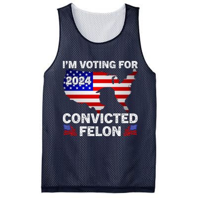 Im Voting For The Convicted Felon Trump 2024 Mesh Reversible Basketball Jersey Tank