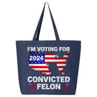 Im Voting For The Convicted Felon Trump 2024 25L Jumbo Tote