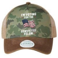 Im Voting For A Felon In 2024 Us Flag Convicted Felon Legacy Tie Dye Trucker Hat