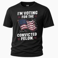 Im Voting For A Felon In 2024 Us Flag Convicted Felon Performance Shirt