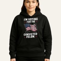Im Voting For A Felon In 2024 Us Flag Convicted Felon Hoodie
