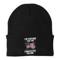 Im Voting For A Felon In 2024 Us Flag Convicted Felon Beanie