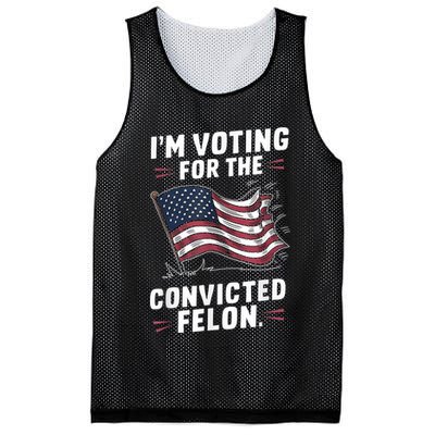 Im Voting For A Felon In 2024 Us Flag Convicted Felon Mesh Reversible Basketball Jersey Tank
