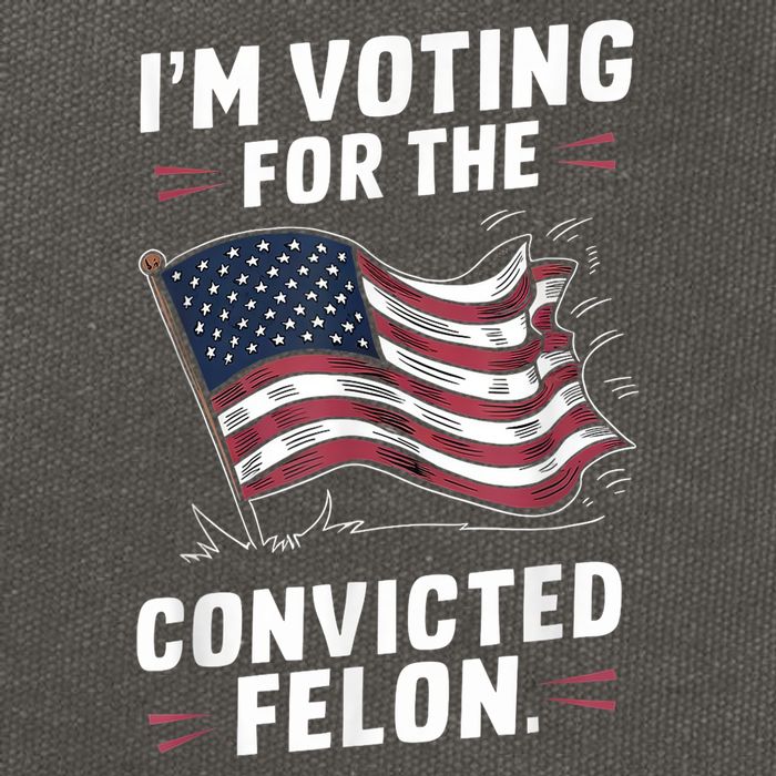 Im Voting For A Felon In 2024 Us Flag Convicted Felon Cotton Canvas Backpack