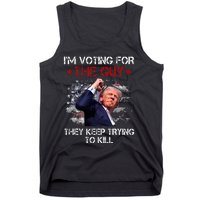 IM Voting For The Guy They Keep Trying To Kill 2024 Us Flag Tank Top