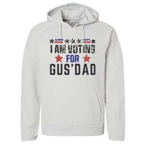 IM Voting For Gus Dad Gus Walz Tim Walz Performance Fleece Hoodie