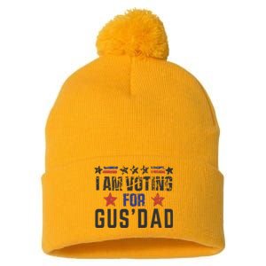 IM Voting For Gus Dad Gus Walz Tim Walz Pom Pom 12in Knit Beanie