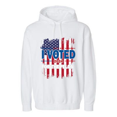 I Voted For The Felon; Funny Republican Trump 2024 I Voted Garment-Dyed Fleece Hoodie