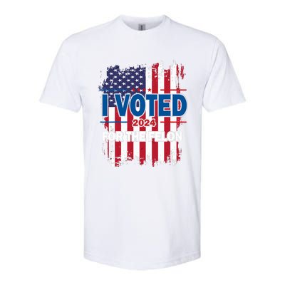 I Voted For The Felon; Funny Republican Trump 2024 I Voted Softstyle CVC T-Shirt