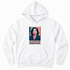 Im Voting For The Prosecutor Kamala 2024 Usa Flag Background Hoodie