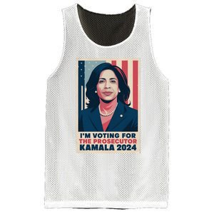 Im Voting For The Prosecutor Kamala 2024 Usa Flag Background Mesh Reversible Basketball Jersey Tank