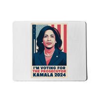 Im Voting For The Prosecutor Kamala 2024 Usa Flag Background Mousepad