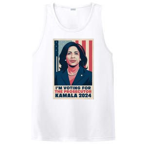 Im Voting For The Prosecutor Kamala 2024 Usa Flag Background PosiCharge Competitor Tank