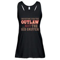 Im Voting For The Outlaw Not The Sniffer Funny Political Ladies Essential Flowy Tank