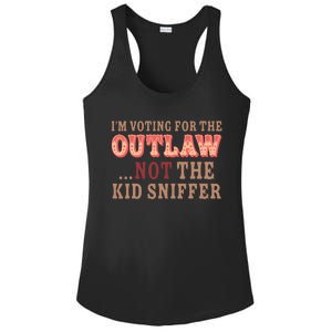 Im Voting For The Outlaw Not The Sniffer Funny Political Ladies PosiCharge Competitor Racerback Tank