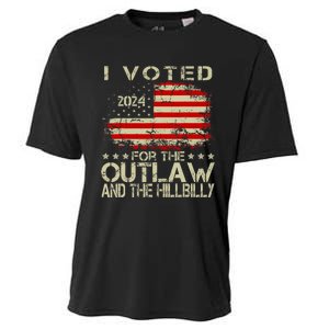 I Voted For The Outlaw And The Hillbilly 2024 Trump Victory Cooling Performance Crew T-Shirt