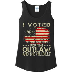 I Voted For The Outlaw And The Hillbilly 2024 Trump Victory Ladies Essential Tank