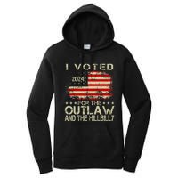 I Voted For The Outlaw And The Hillbilly 2024 Trump Victory Women's Pullover Hoodie