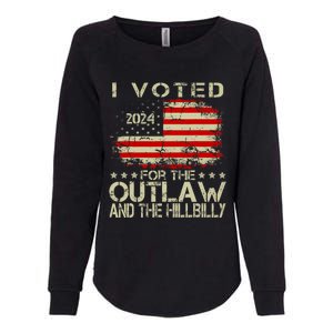 I Voted For The Outlaw And The Hillbilly 2024 Trump Victory Womens California Wash Sweatshirt