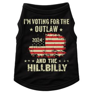 Im Voting For The Outlaw And The Hillbilly 2024 Us Flag Doggie Tank