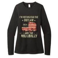 Im Voting For The Outlaw And The Hillbilly 2024 Us Flag Womens CVC Long Sleeve Shirt