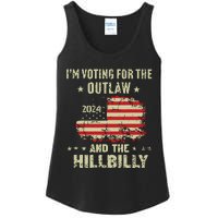 Im Voting For The Outlaw And The Hillbilly 2024 Us Flag Ladies Essential Tank