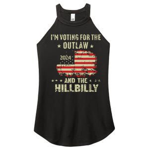 Im Voting For The Outlaw And The Hillbilly 2024 Us Flag Women's Perfect Tri Rocker Tank