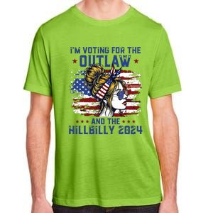 Im Voting For The Outlaw And The Hillbilly 2024 Us Flag Adult ChromaSoft Performance T-Shirt