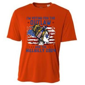 Im Voting For The Outlaw And The Hillbilly 2024 Us Flag Cooling Performance Crew T-Shirt