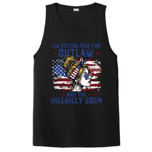 Im Voting For The Outlaw And The Hillbilly 2024 Us Flag PosiCharge Competitor Tank