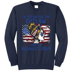 Im Voting For The Outlaw And The Hillbilly 2024 Us Flag Sweatshirt