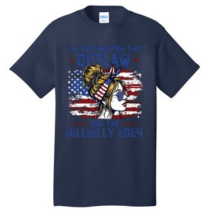 Im Voting For The Outlaw And The Hillbilly 2024 Us Flag Tall T-Shirt