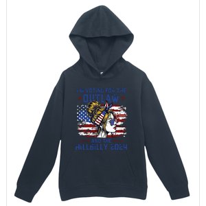 Im Voting For The Outlaw And The Hillbilly 2024 Us Flag Urban Pullover Hoodie