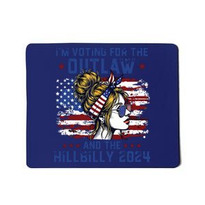 Im Voting For The Outlaw And The Hillbilly 2024 Us Flag Mousepad