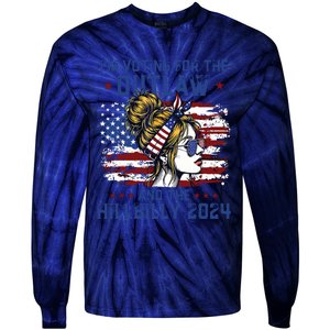 Im Voting For The Outlaw And The Hillbilly 2024 Us Flag Tie-Dye Long Sleeve Shirt