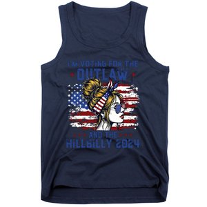 Im Voting For The Outlaw And The Hillbilly 2024 Us Flag Tank Top